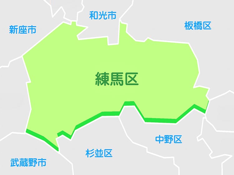 東京都練馬区マップ